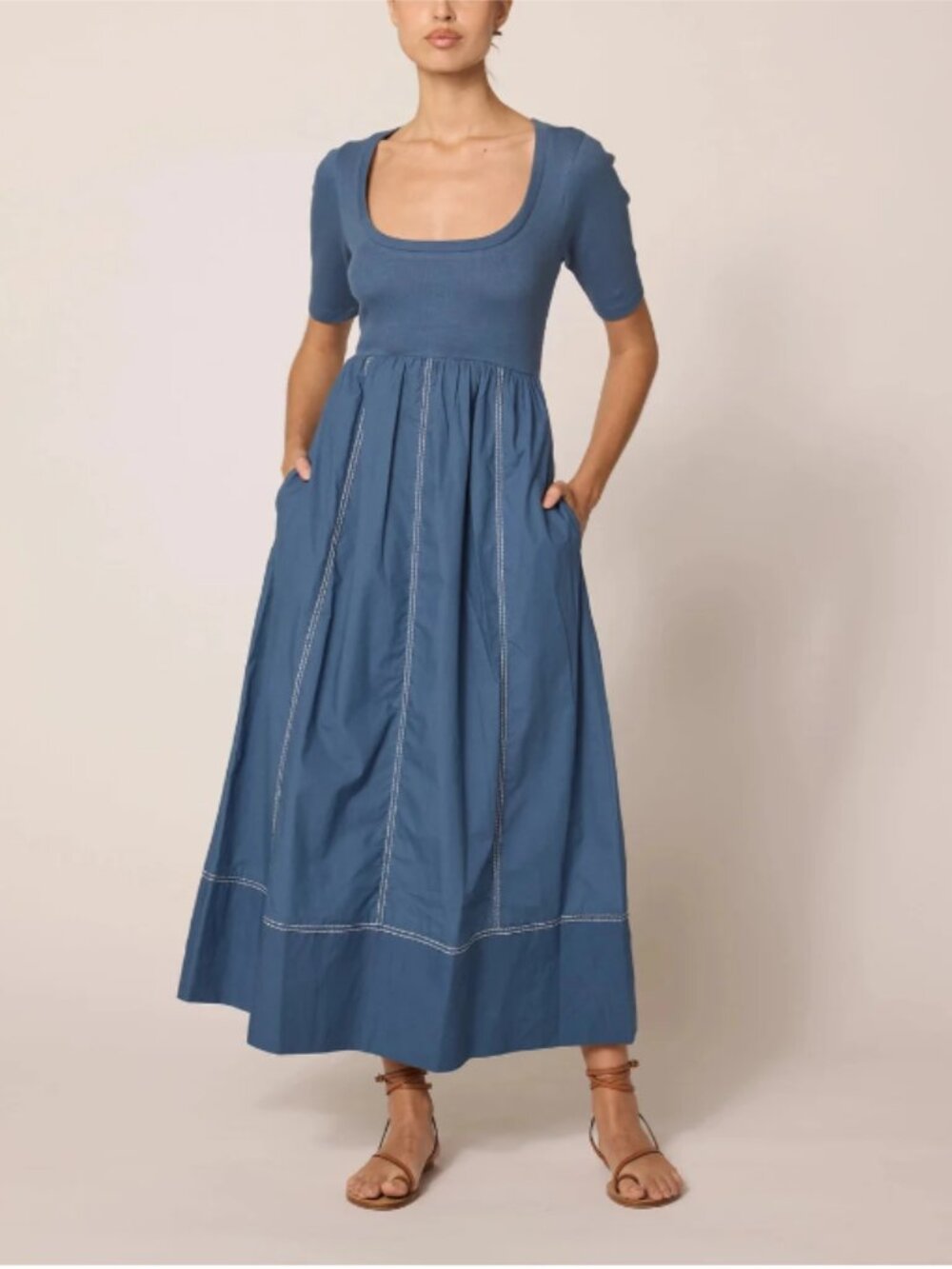Cleobella Luna Ankle Dress | Small | Bluefin Organic Cotton NEW